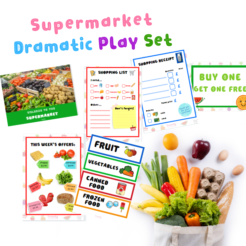 Juego simbólico – Let’s go to the supermarket